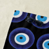 Nazar Evil Eye Protection Amulet Blue Beeldsymbool Strandlaken (In situ)