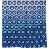 Nazar Evil Eye Protection Amulet Blue Landschap Douchegordijn (Voorkant)