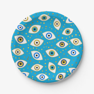 Nazar Eye Amulet patroon #5 Papieren Bordje