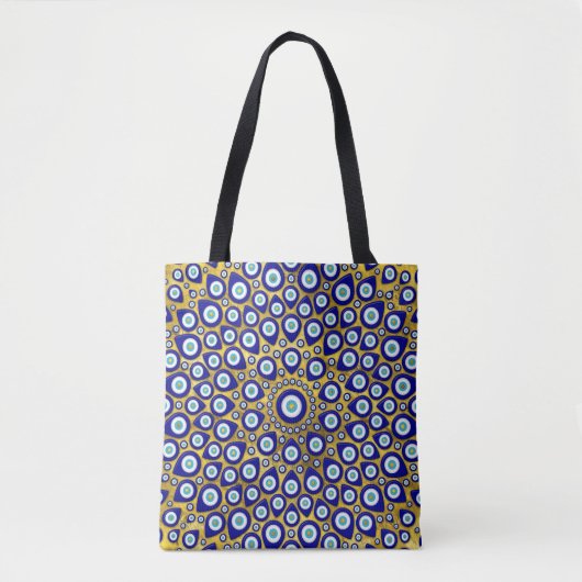 Nazar Eye - Turkse Oog charme op goud Tote Bag (Voorkant)