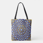 Nazar Eye - Turkse Oog charme op goud Tote Bag (Achterkant)