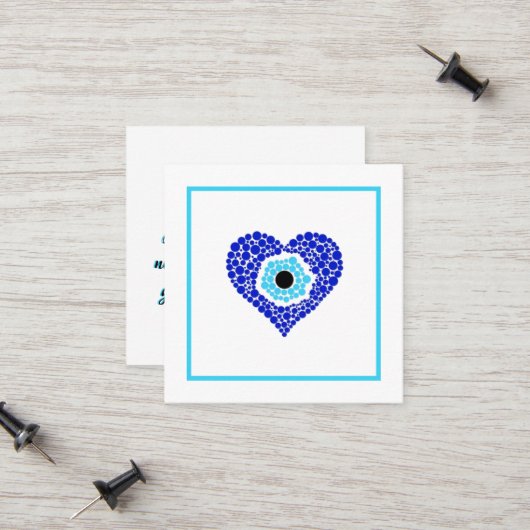 Nazar Heart Dank u Contactkaartje (Voorkant / Achterkant in situ)