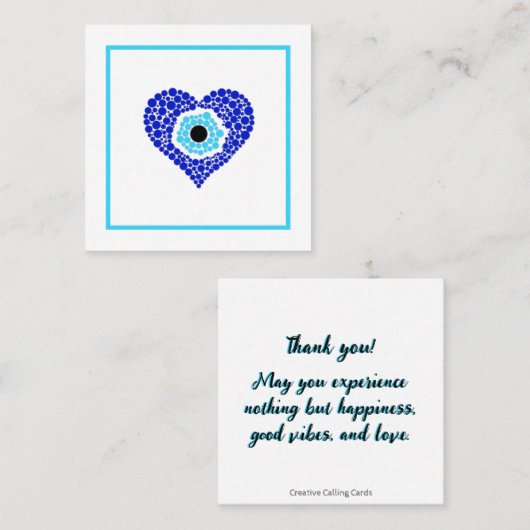Nazar Heart Dank u Contactkaartje (Voorkant / Achterkant)
