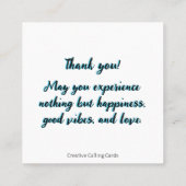 Nazar Heart Dank u Contactkaartje (Achterkant)