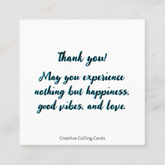 Nazar Heart Dank u Contactkaartje (Achterkant)