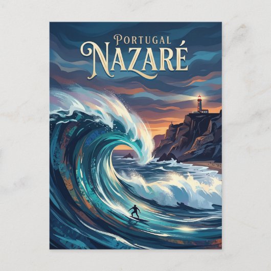 Nazare Portugal Briefkaart (Voorkant)