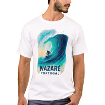 Nazaré Portugal Grote Golf T-Shirt – Vintage Wa