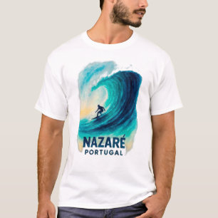 Nazaré Portugal Grote Golf T-Shirt – Vintage Wa