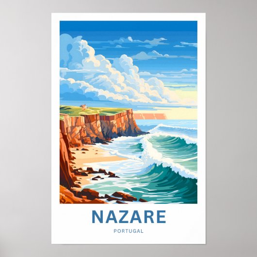 Nazare Portugal Reisprint Poster (Voorkant)