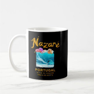 Nazare Portugal Retro Surfing 986 Koffiemok