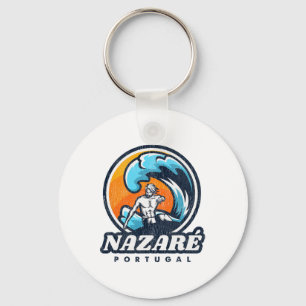 Nazare Portugal Surfcompetitie Vintage Surf S Sleutelhanger
