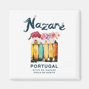 Nazare Portugal Surfen Vintage Magneet