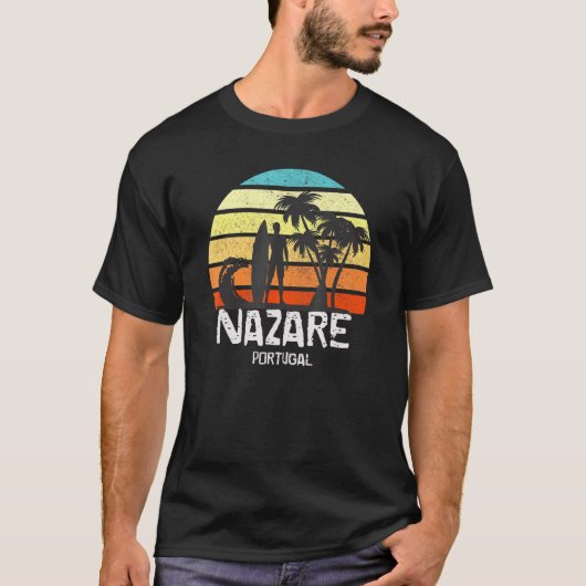 Nazare Portugal Surfing Big Wave T-shirt (Voorkant)