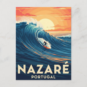 Nazare Portugal Surfing Briefkaart