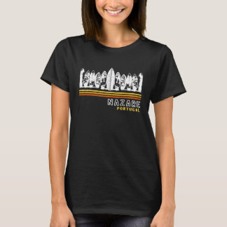 Nazare Portugal Surfing Retro Premium T-shirt