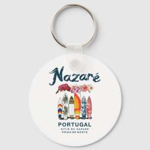 Nazare Portugal Vintage Surfen _4 Sleutelhanger