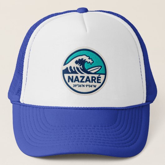 Nazaré Surf Trucker Hat – Portugal Coastal Wave Lo Trucker Pet (Voorkant)