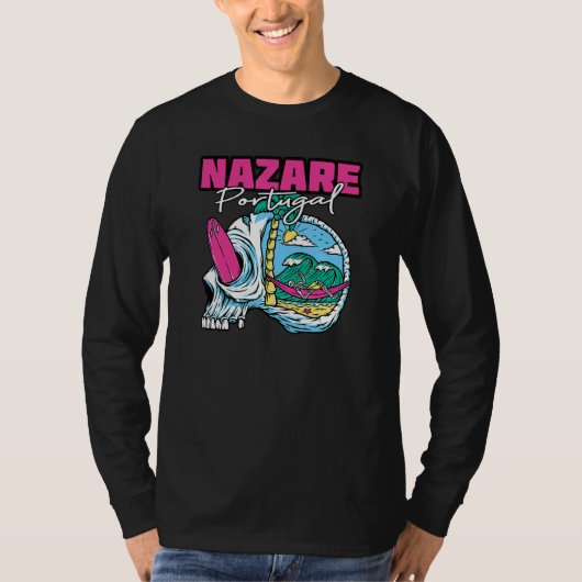 Nazare Surfer I Portugal Retro I Surfing I Nazare T-shirt (Voorkant)
