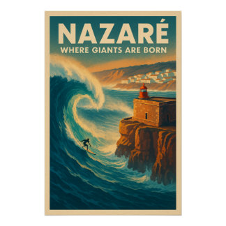Nazaré – Waar Reuzen Worden Geboren Perfect Poster
