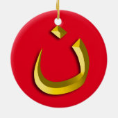 "NAZARENE - CHRISTELIJKE SOLIDARITEIT" KERAMISCH ORNAMENT (Achterkant)