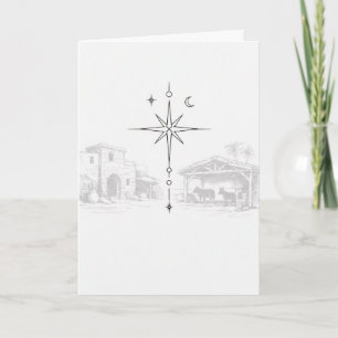 Nazarene Kerstsfeer • Minimalistische Heilige Ster Kaart