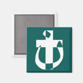 Nazarener Symbool Solidariteit Christelijk Kruis M Magneet (Voorkant / Achterkant)