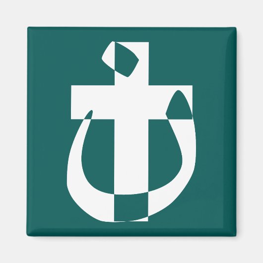 Nazarener Symbool Solidariteit Christelijk Kruis M Magneet (Voorkant)
