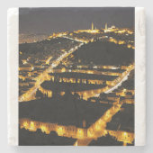 Nazareth by night, coaster stenen onderzetter (Voorkant)