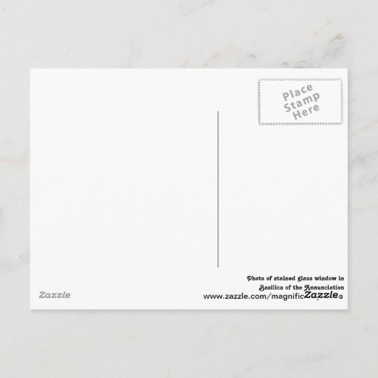 Nazareth Glas in lood Window Briefkaart (Achterkant)