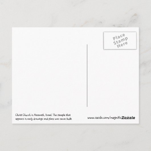 Nazareth Israel Briefkaart (Achterkant)