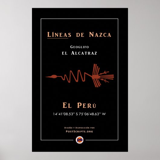 Nazca Geoglyphs-Alcatraz Poster (Voorkant)