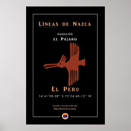 Nazca Geoglyphs-Bird Poster