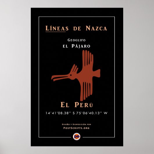 Nazca Geoglyphs-Bird Poster (Voorkant)