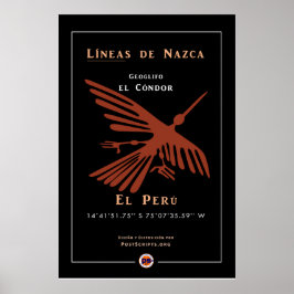 Nazca Geoglyphs-Condor Poster