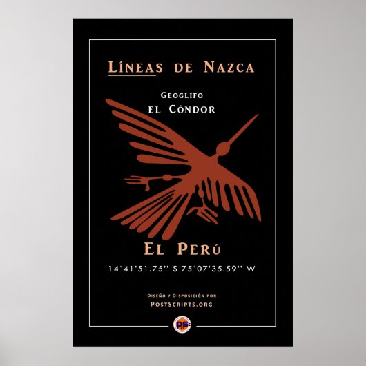 Nazca Geoglyphs-Condor Poster (Voorkant)
