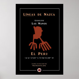 Nazca Geoglyphs-Hands Poster