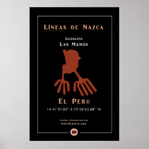 Nazca Geoglyphs-Hands Poster