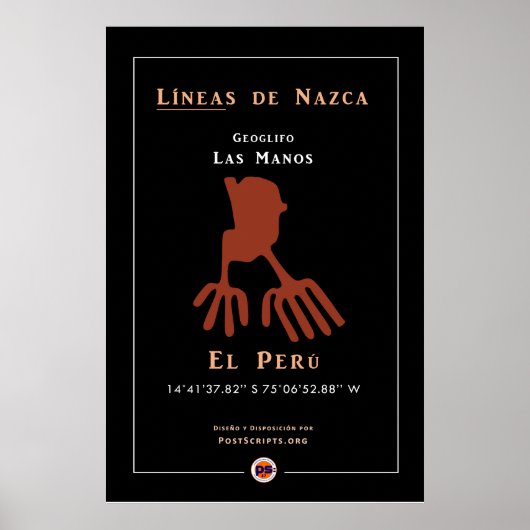Nazca Geoglyphs-Hands Poster (Voorkant)