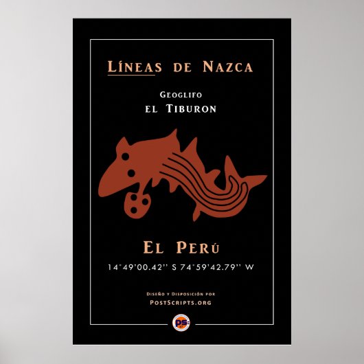 Nazca Geoglyphs-Shark Poster (Voorkant)