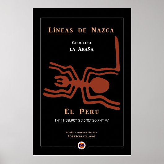 Nazca Geoglyphs-Spider Poster (Voorkant)