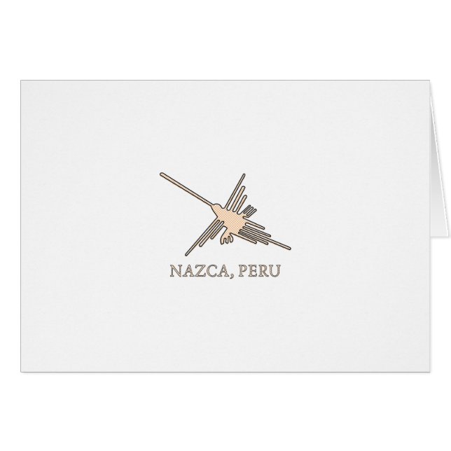 Nazca Hummingbird Geoglyph Newsprint (Voorkant Horizontaal)
