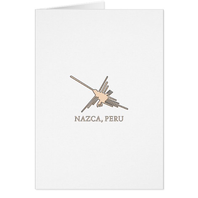Nazca Hummingbird Geoglyph Newsprint (Voorkant)