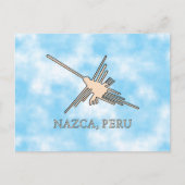 Nazca Hummingbird Geoglyph Newsprint Briefkaart (Voorkant)