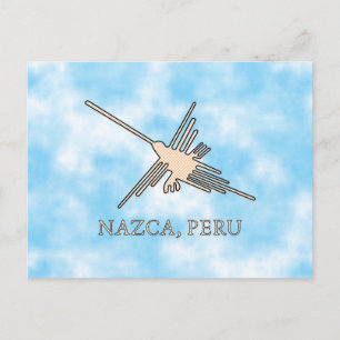 Nazca Hummingbird Geoglyph Newsprint Briefkaart