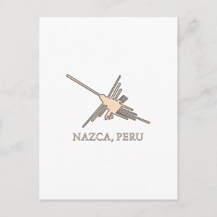 Nazca Hummingbird Geoglyph Newsprint Briefkaart