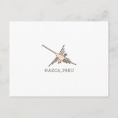 Nazca Hummingbird Geoglyph Newsprint Briefkaart (Voorkant)