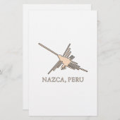 Nazca Hummingbird Geoglyph Newsprint Briefpapier (Voorkant / Achterkant)