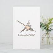 Nazca Hummingbird Geoglyph Newsprint Briefpapier (Staand voorkant)