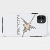 Nazca Hummingbird Geoglyph Newsprint Case-Mate iPhone Case (Achterkant (horizontaal))