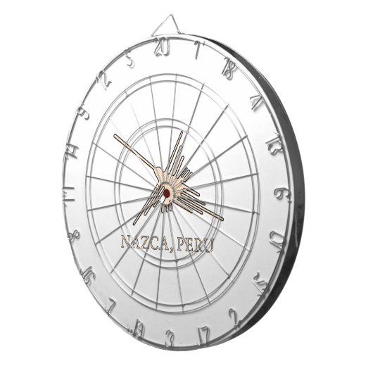 Nazca Hummingbird Geoglyph Newsprint Dartbord (Voorkant Rechts)